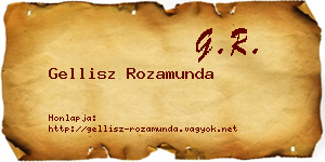 Gellisz Rozamunda névjegykártya